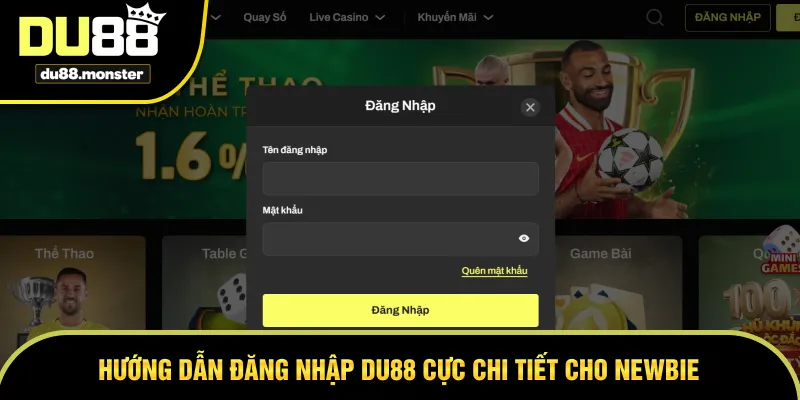 Từng bước đăng nhập DU88 cực chi tiết dành cho người chơi
