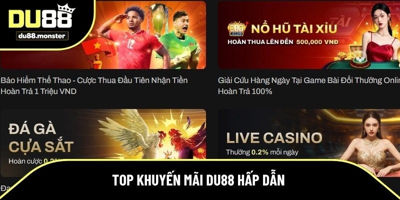 Top khuyến mãi Du88 hấp dẫn cho người chơi